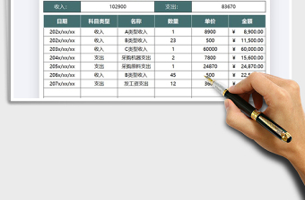 2021年财务报表收支记账统计