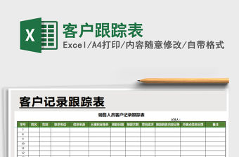 2022年客戶跟蹤表