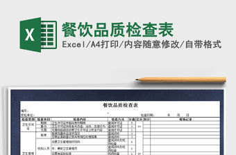 2021年餐飲品質檢查表