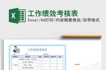 2021年工作績效考核表免費(fèi)下載