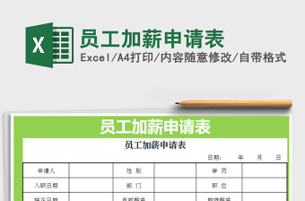 2022年員工加薪申請表免費下載