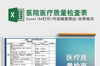 2022年醫(yī)院醫(yī)療質(zhì)量檢查表