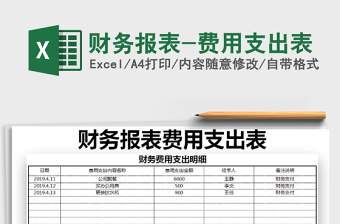 2022年財(cái)務(wù)報(bào)表-費(fèi)用支出表免費(fèi)下載