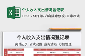 2021年個(gè)人收入支出情況登記表