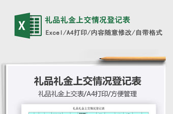 2021年禮品禮金上交情況登記表