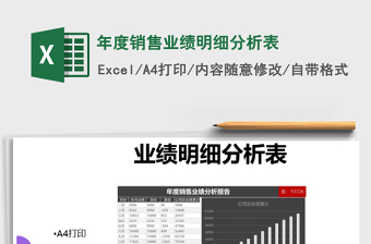 2022年年度銷售業(yè)績明細分析表