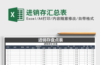 仓库成品进销存汇总表