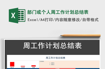 2021年部門或個(gè)人周工作計(jì)劃總結(jié)表