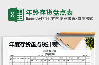 2022年年終存貨盤點表