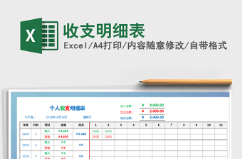 2022年收支明細表免費下載
