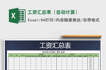 2021年工資匯總表（自動(dòng)計(jì)算）免費(fèi)下載