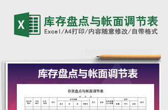 2022年庫存盤點與帳面調節表免費下載