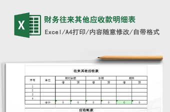 2022财务往来明细表