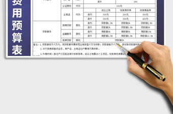2022年購房費用預算表免費下載