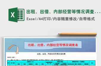 2022年出租、出借、內部經營等情況調查表免費下載