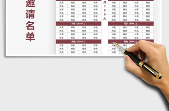 2021年酒席邀請名單