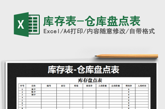 2021年庫存表-倉庫盤點表免費下載
