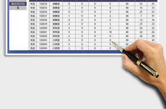 2021年行政月度考勤統計表