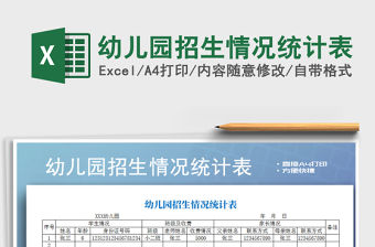 2022年幼兒園招生情況統計表