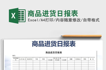 2022年商品進貨日報表免費下載