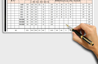 2022年工资表-简单排版模板表