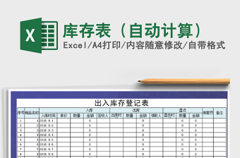 2022年庫存表（自動(dòng)計(jì)算）免費(fèi)下載
