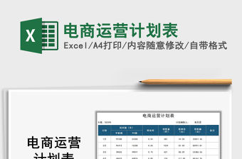 2021年電商運營計劃表