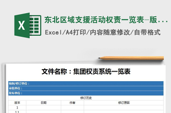 2022年東北區(qū)域支援活動權(quán)責(zé)一覽表-版本控制免費下載