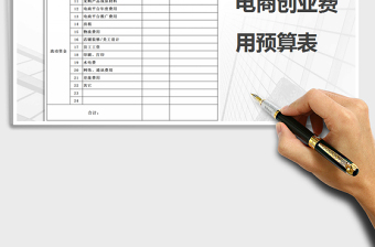 2021年電商創(chuàng)業(yè)費(fèi)用預(yù)算表免費(fèi)下載