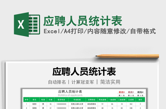 2021年應(yīng)聘人員統(tǒng)計(jì)表