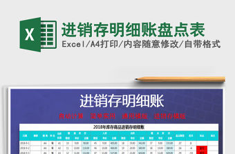 2021年進銷存明細賬盤點表免費下載