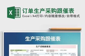 2022年訂單生產采購跟催表免費下載