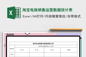 2021年淘寶電商銷售運(yùn)營數(shù)據(jù)統(tǒng)計(jì)表