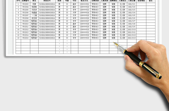2021年新員工入職登記臺(tái)賬