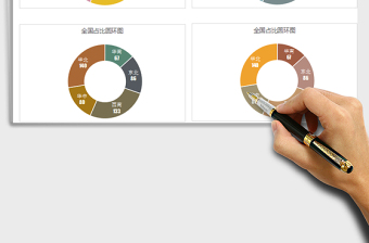 2021年全国占比分析圆环图免费下载