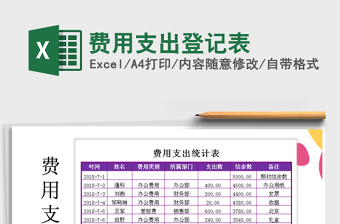 2022年費(fèi)用支出登記表免費(fèi)下載