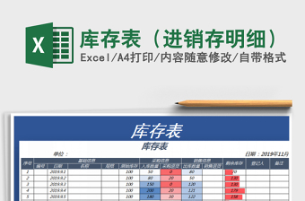 2021年庫存表（進(jìn)銷存明細(xì)）