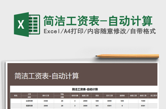 2022年簡潔工資表-自動計(jì)算