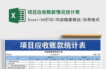 2021年項(xiàng)目應(yīng)收賬款情況統(tǒng)計表