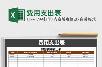 2022年費(fèi)用支出表免費(fèi)下載