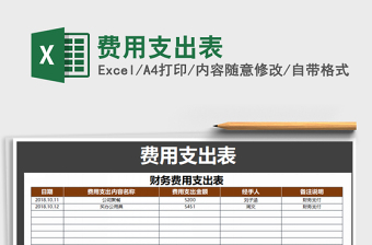 2022年費用支出表免費下載
