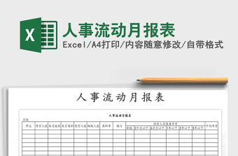 2022年人事流動月報表免費下載
