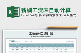 2021年薪酬工資表自動計算