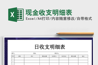 2022年現(xiàn)金收支明細(xì)表免費下載