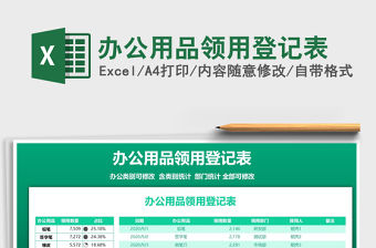 2021年辦公用品領(lǐng)用登記表