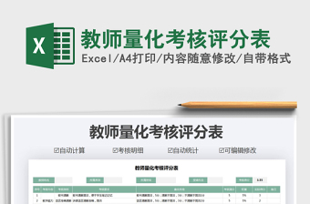 2021年教師量化考核評(píng)分表