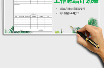 2022年工作總結計劃表（月度報告）免費下載