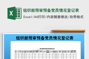 2022年組織部預(yù)審預(yù)備黨員情況登記表免費(fèi)下載