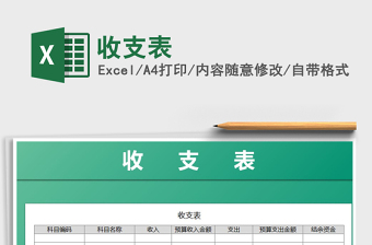 2022年收支表免費下載