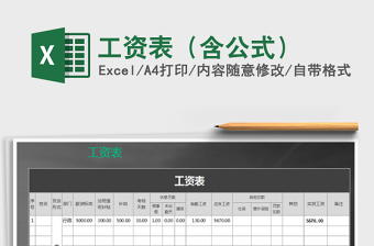 2021年工資表（含公式）免費(fèi)下載
